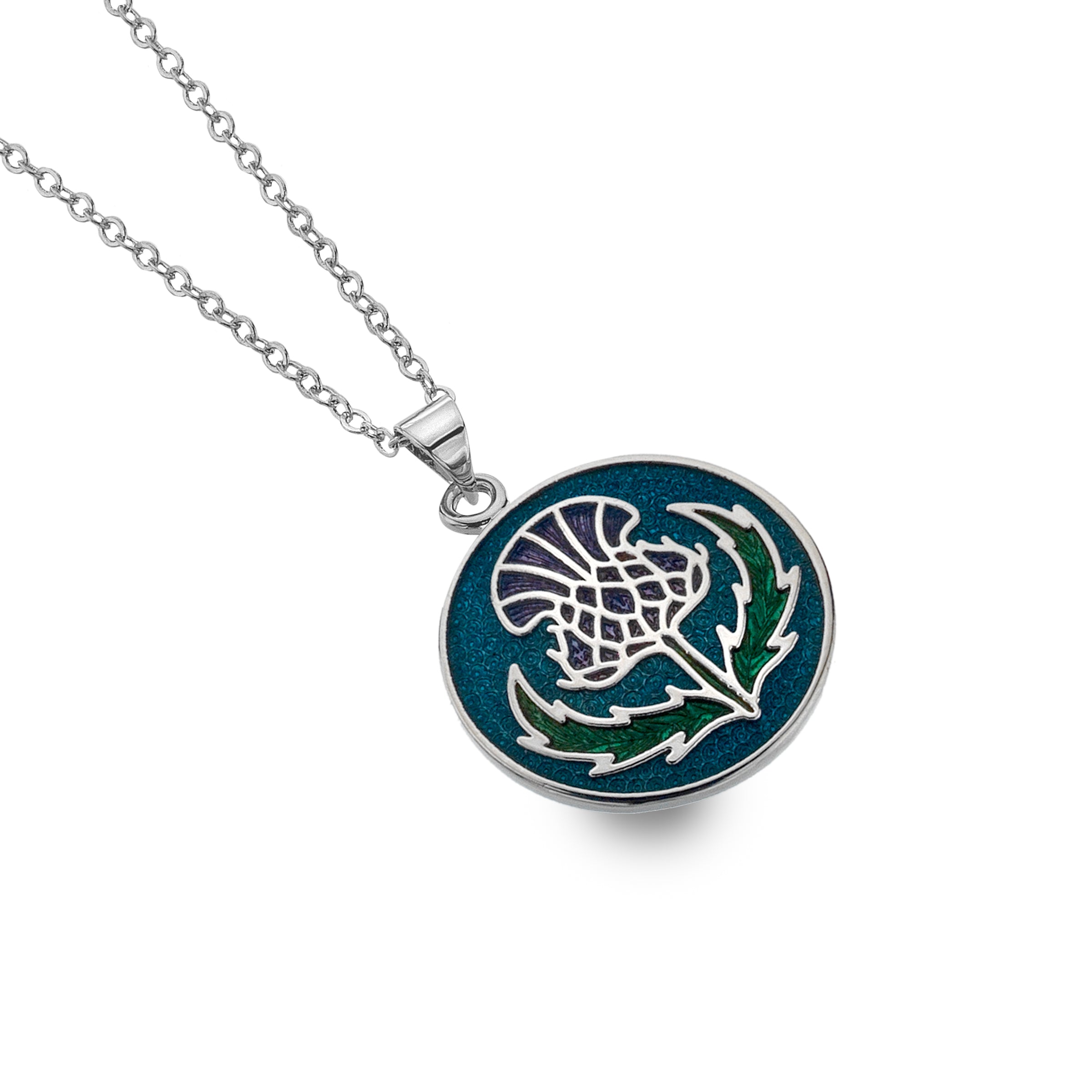 Blue Thistle Necklace